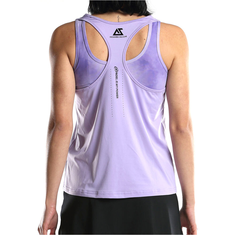 Bullpadel camiseta tenis manga corta mujer ERASE vista trasera