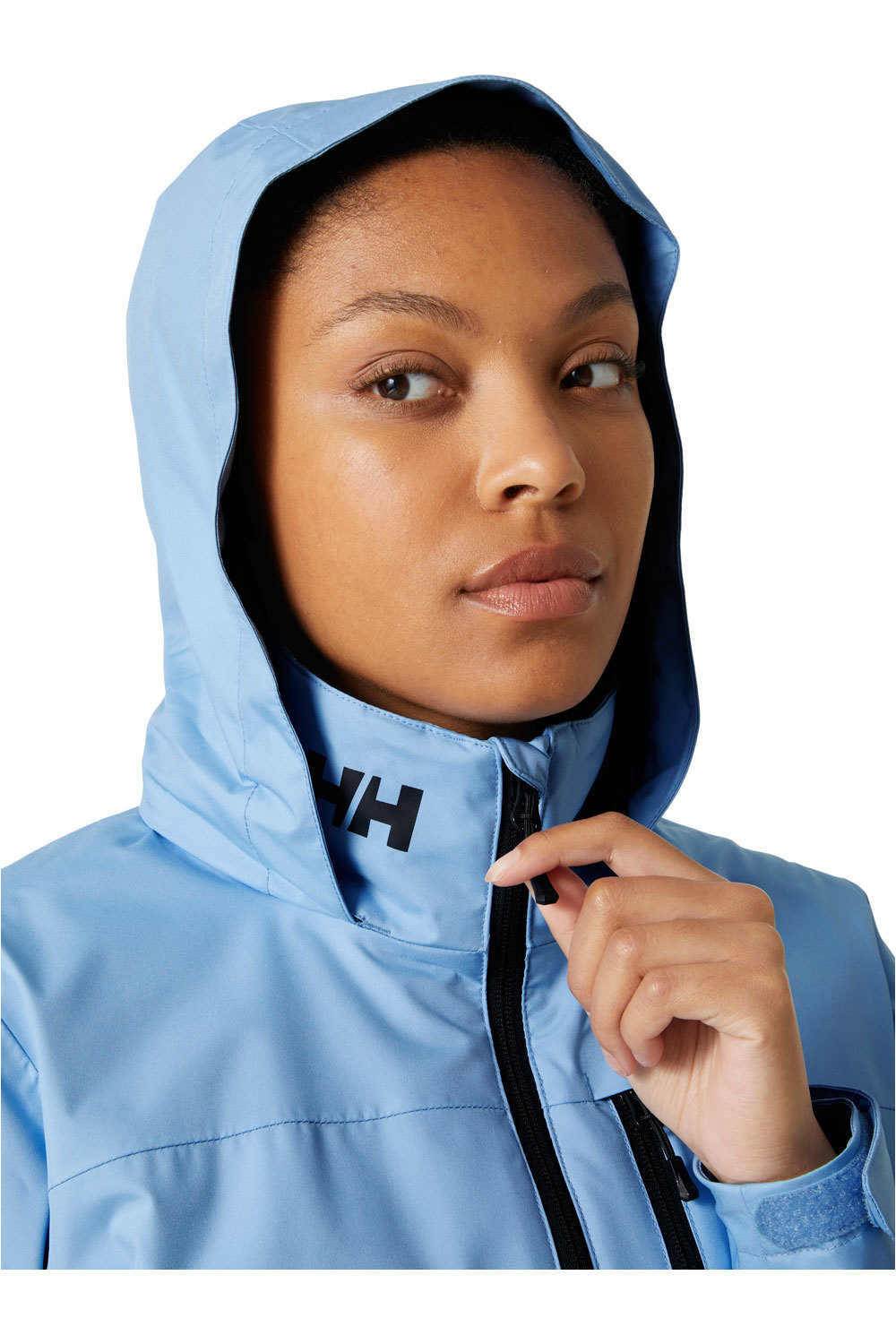 Helly Hansen chaqueta impermeable mujer W CREW HOODED JACKET vista detalle
