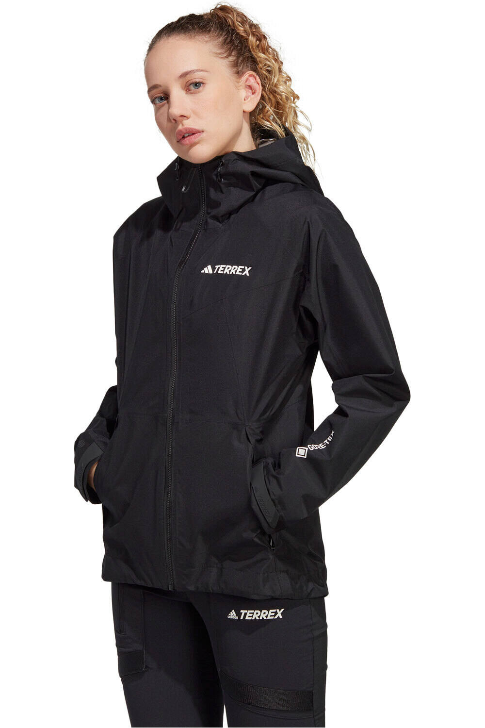adidas chaqueta impermeable mujer Terrex Xperior GORE-TEX Paclite Rain vista frontal