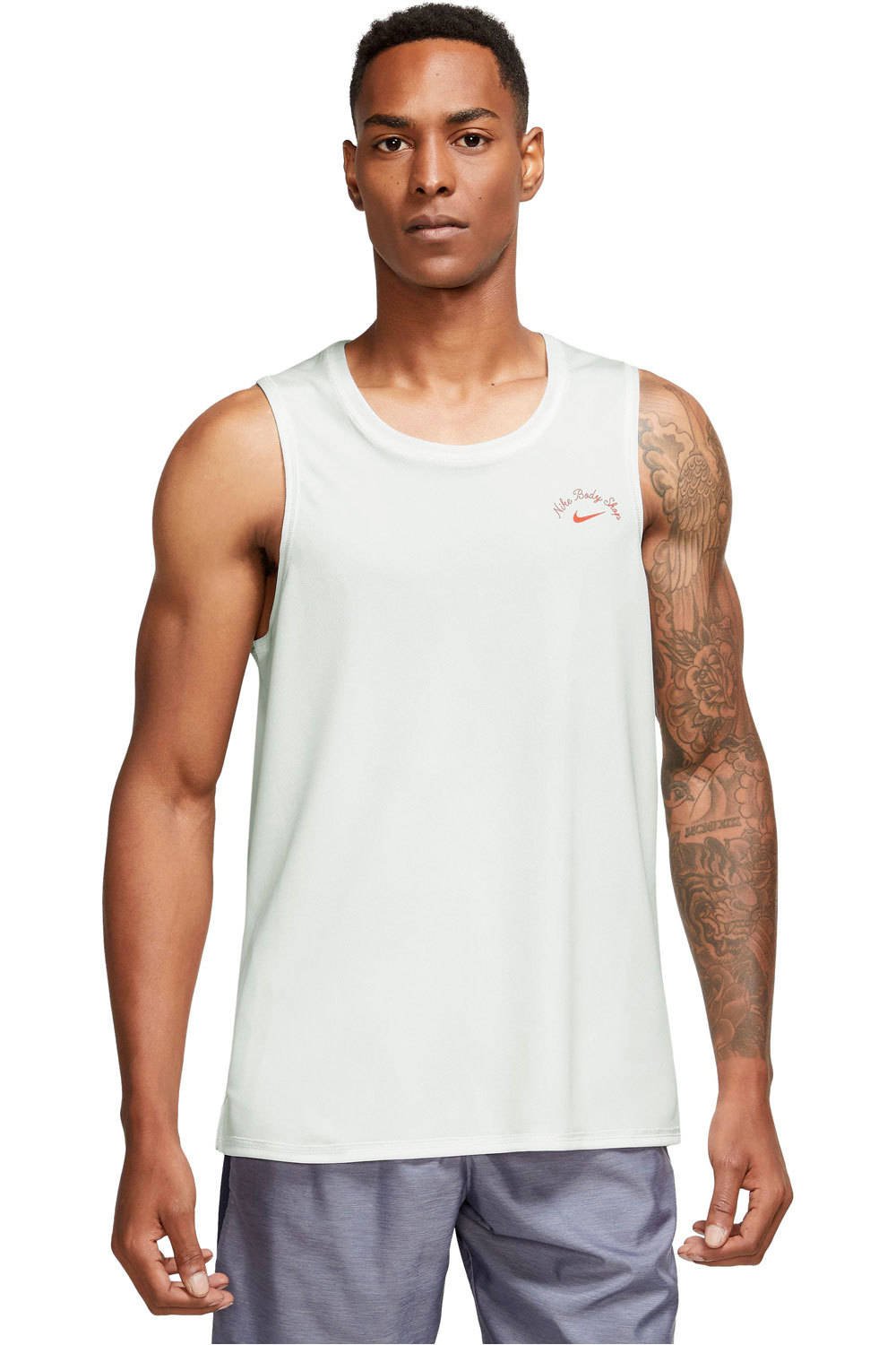 Nike camiseta entrenamiento tirantes hombre M NK DF MILER TANK DYE vista frontal