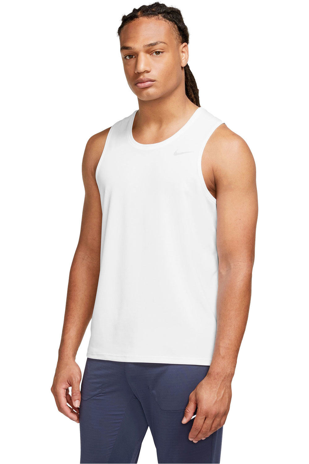 Dri-fit miler camiseta entrenamiento tirantes hombre Blanco (M)