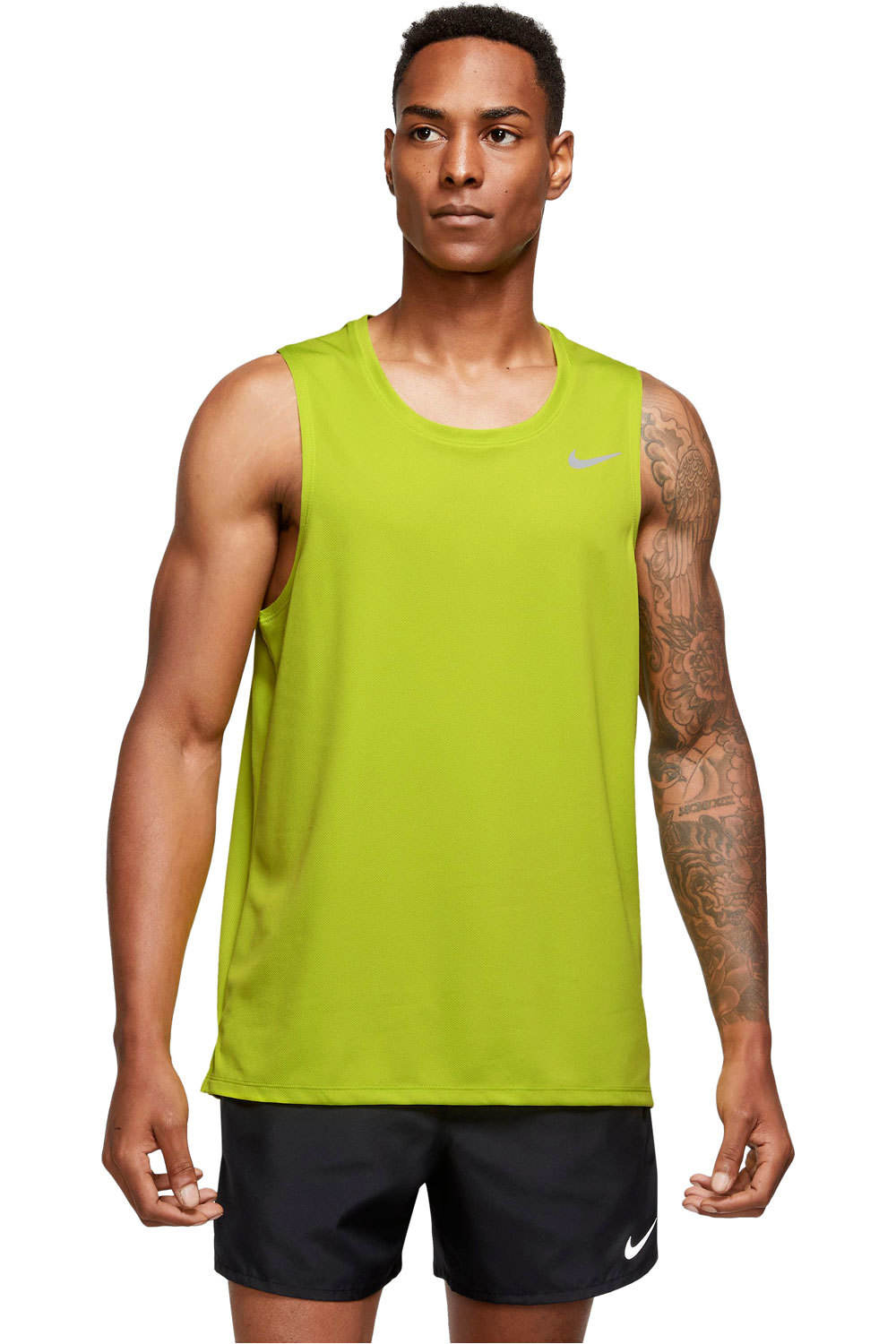 Nike camiseta entrenamiento tirantes hombre M NK DF MILER TANK vista frontal