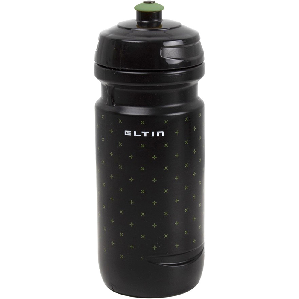 Eltin bidon de ciclismoeltin 600ml negro y verde oliva bidones ciclismo
