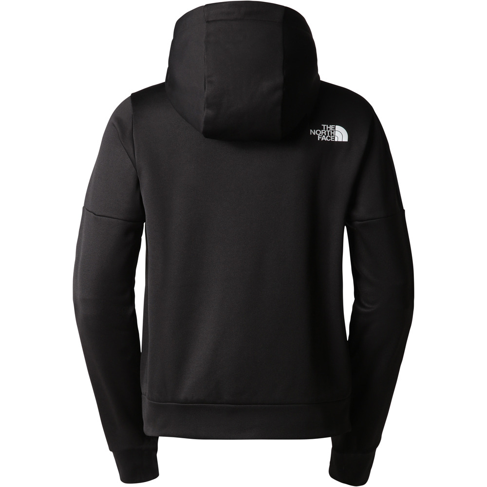 The North Face forro polar mujer W REAXION FLEECE FZ HD vista trasera