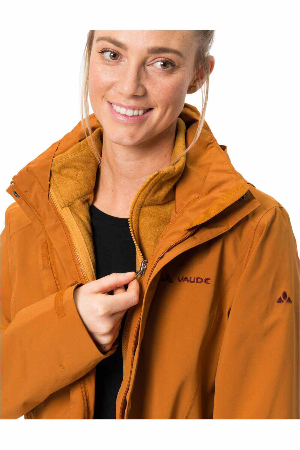 Vaude chaqueta impermeable insulada mujer Women's Rosemoor 3in1 Jacket vista detalle