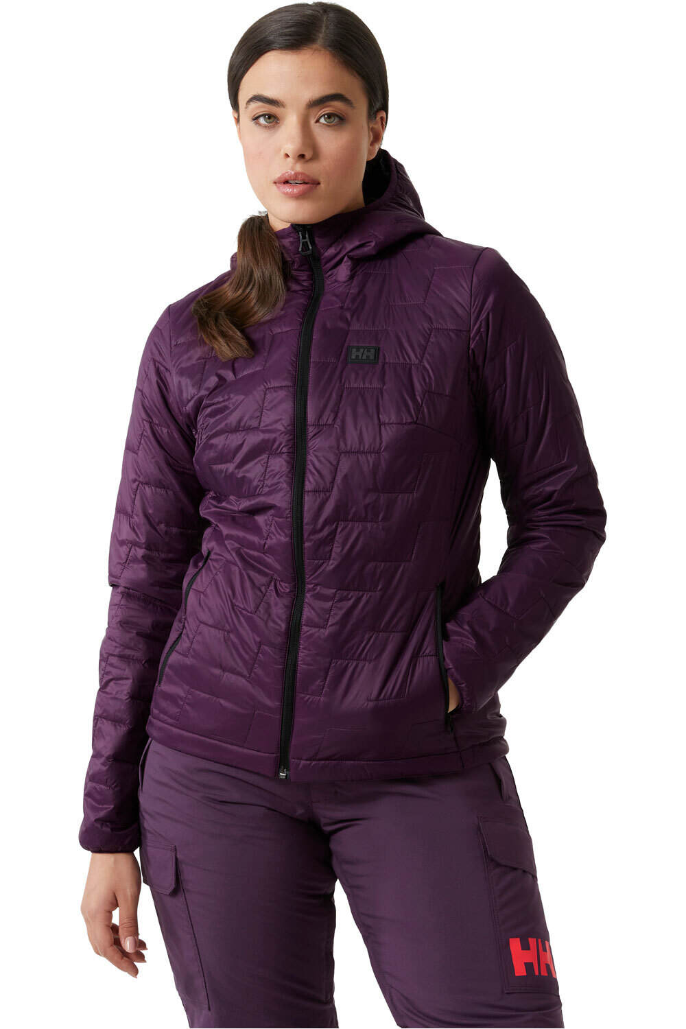 Helly Hansen chaqueta outdoor mujer W LIFALOFT HOODED INS JKT vista frontal