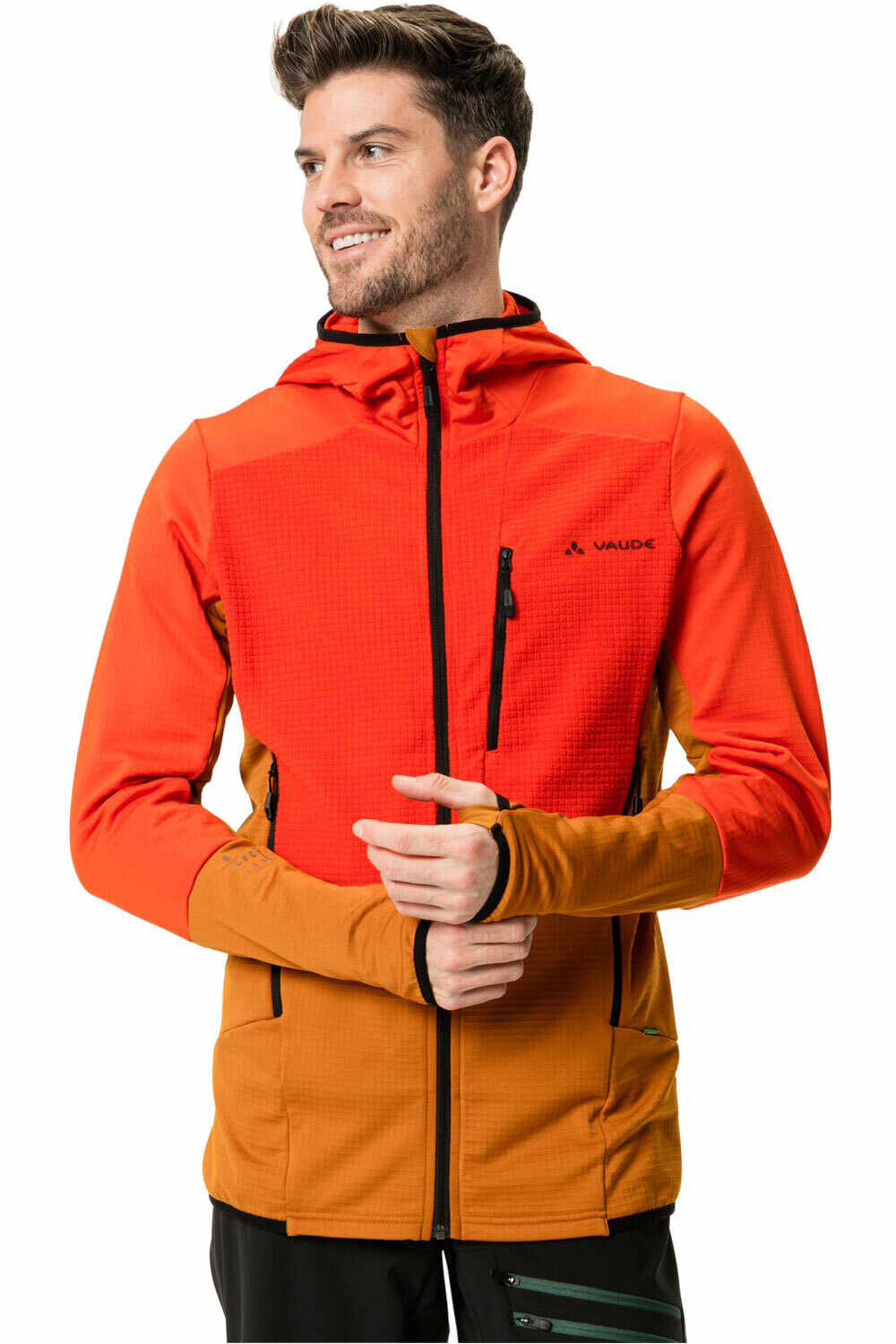 Monviso hooded grid fleece forro polar hombre (S)