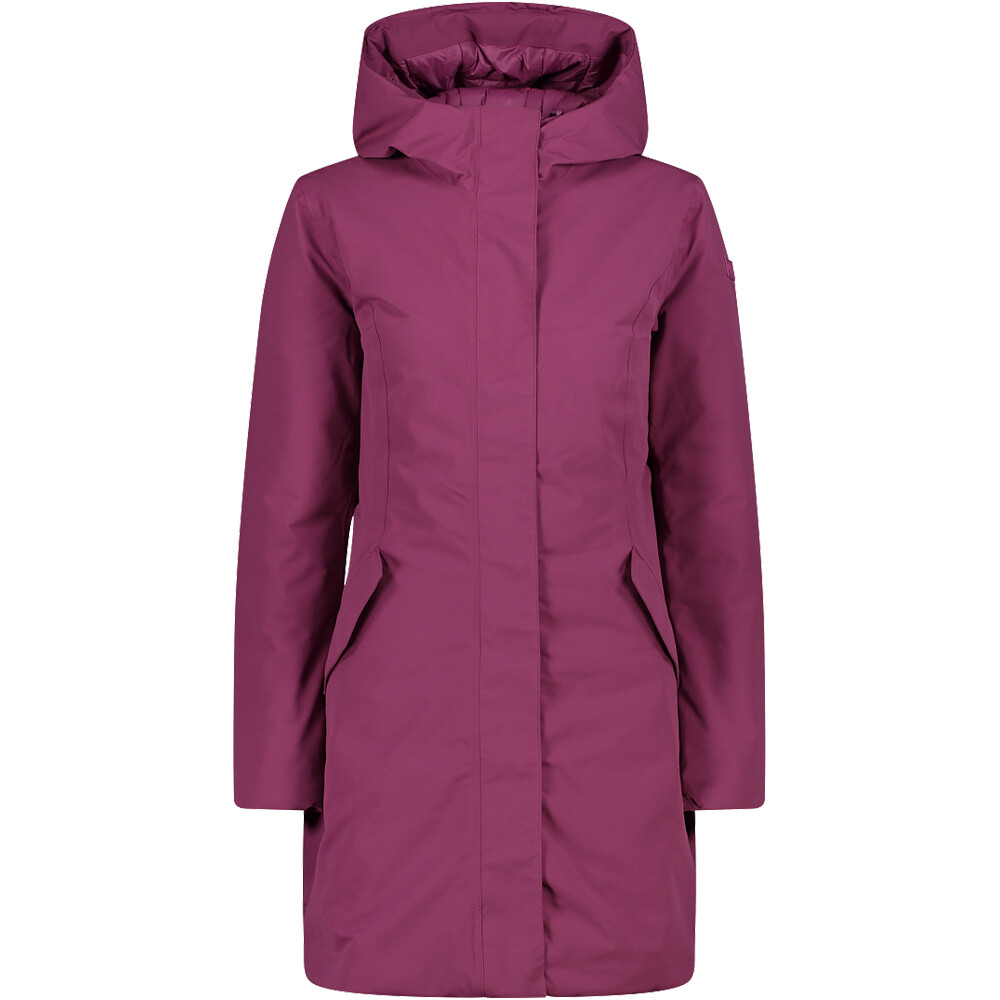 Woman parka fix hood chaqueta impermeable insulada mujer Rosa (38)