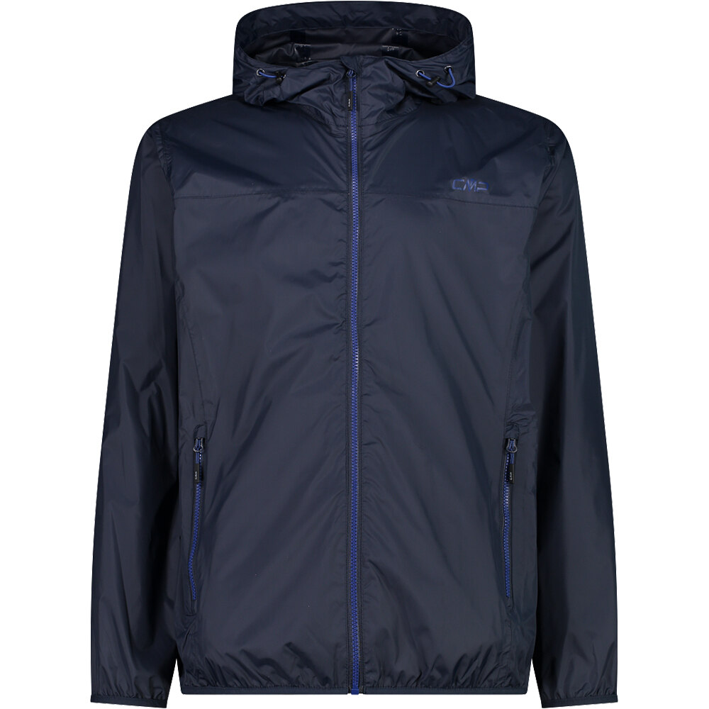 Man jacket rain fix hood chubasquero hombre Azul (52)