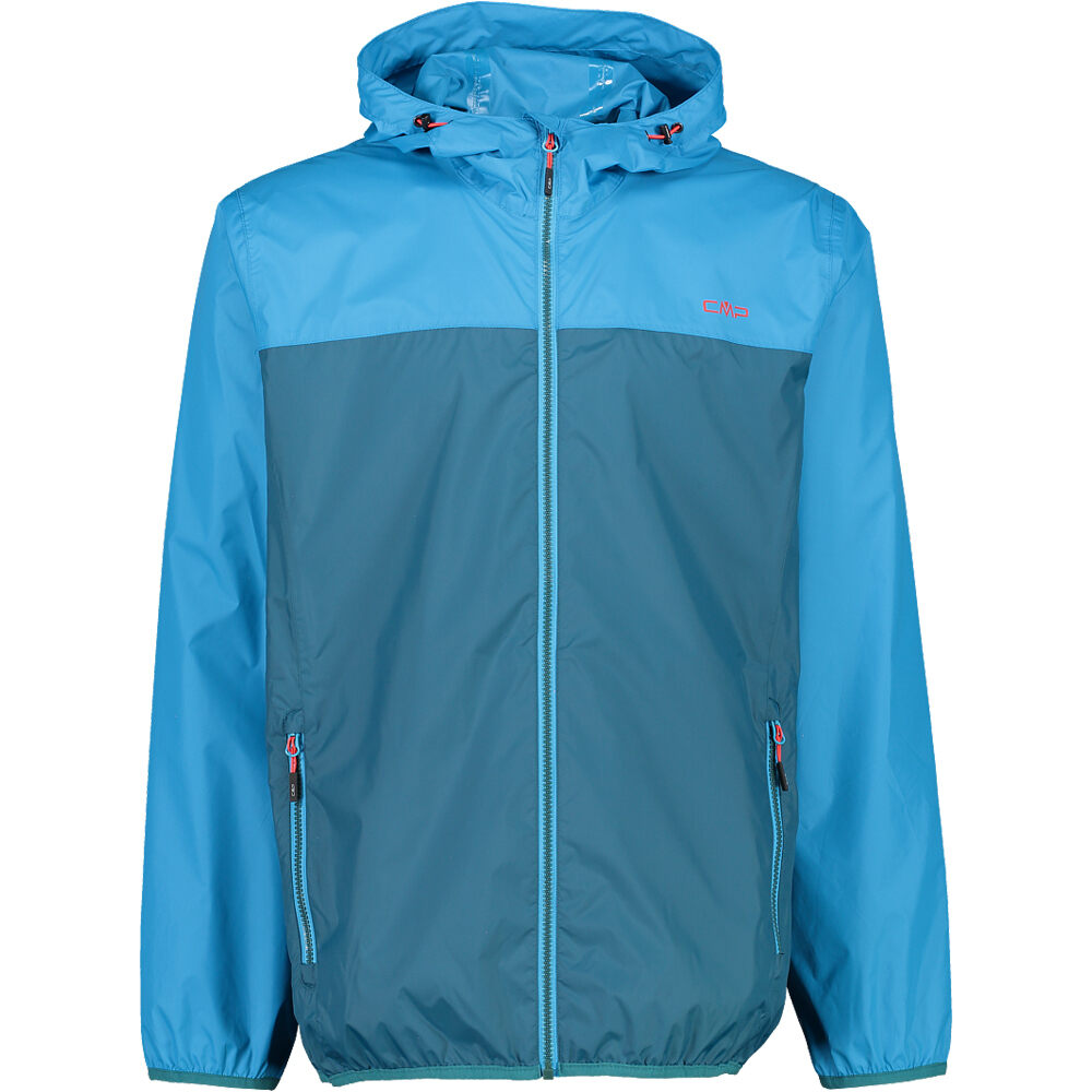 Man jacket rain fix hood chubasquero hombre Verde (48)