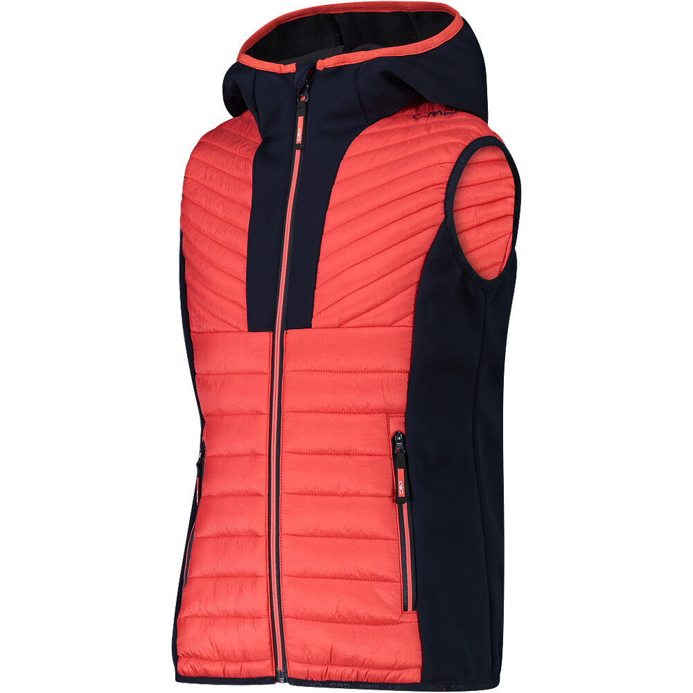 Cmp chaleco outdoor niño KID G HYBRID VEST FIX HOOD vista detalle