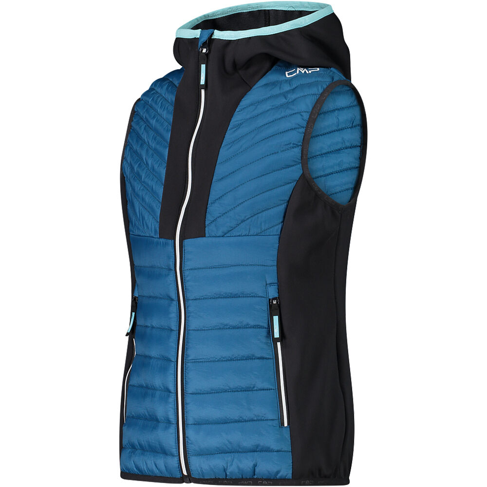 Cmp chaleco outdoor niño KID G HYBRID VEST FIX HOOD vista detalle