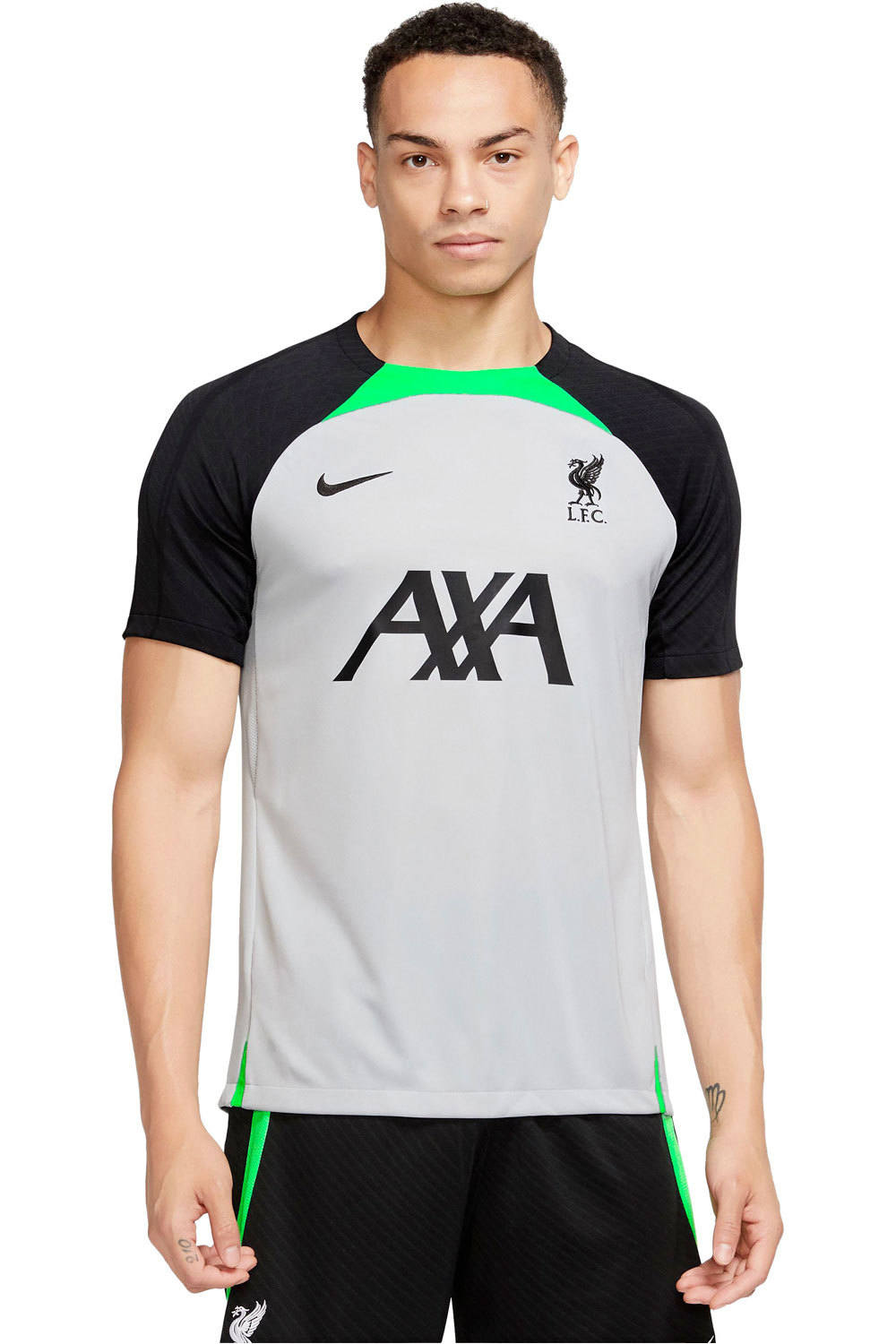Liverpool dri-fit strike camiseta de fútbol oficiales Gris (L)