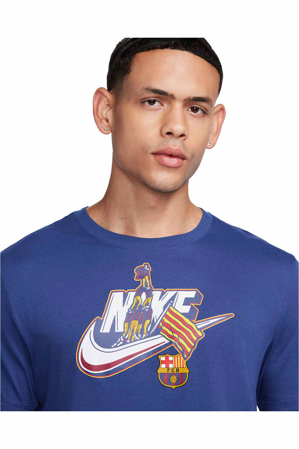 Nike camiseta de fútbol oficiales BARCELONA 24 M NK SSI FUTURA TEE AZ vista detalle