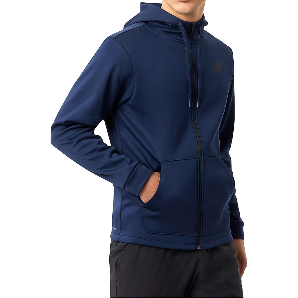 New Balance sudaderas deportivas hombre Tenacity Fleece Full Zip Hoodie vista frontal