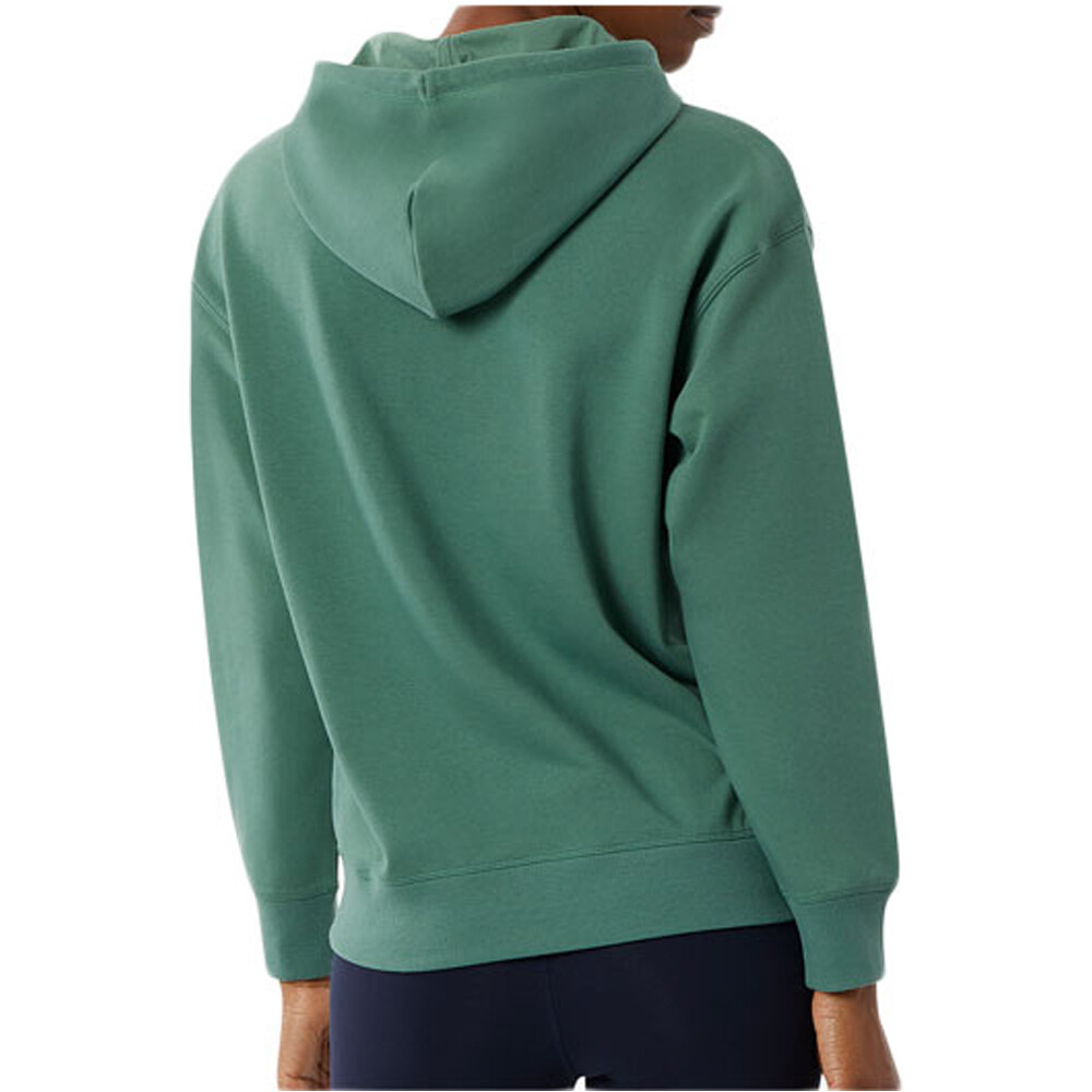 New Balance sudadera mujer NB Essentials Stacked Logo Oversized Pullover Hoodie vista trasera