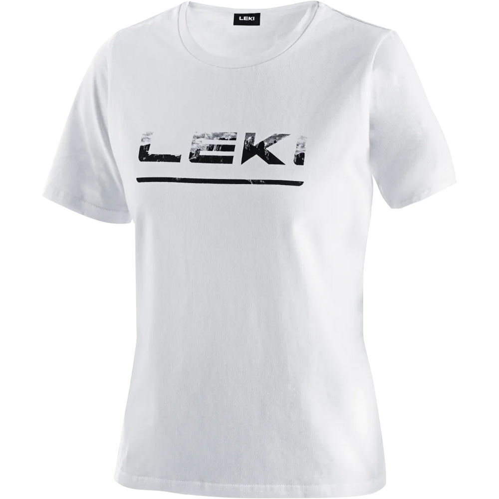 Leki camiseta montaña manga corta mujer Logo T-Shirt LEKI Women vista frontal