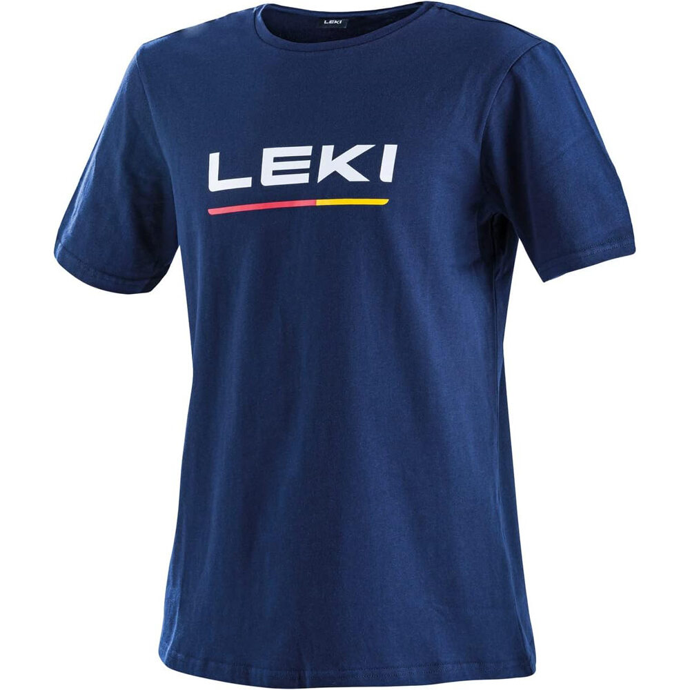 Logo camiseta montaña manga corta mujer Marino