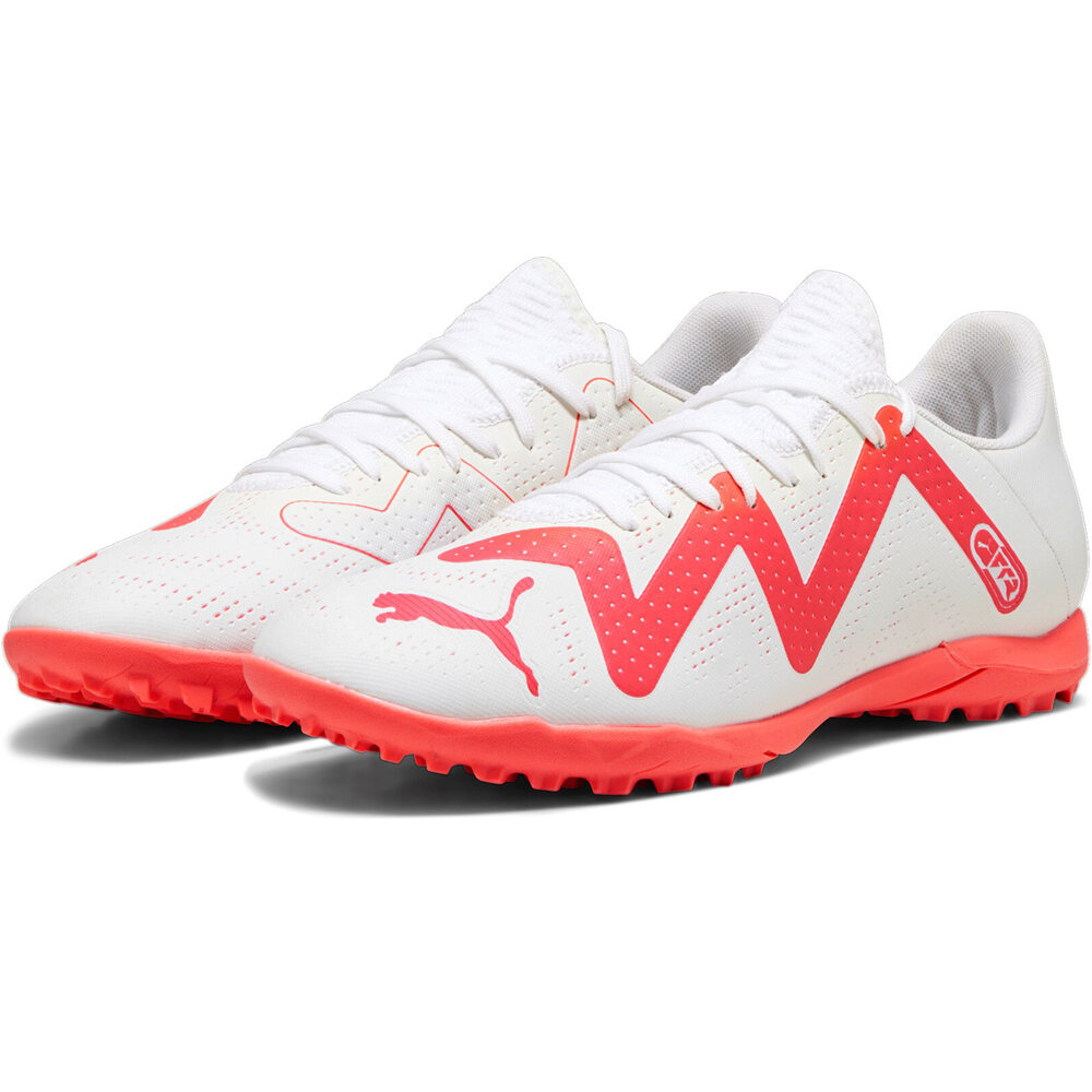 Puma botas de futbol multitaco y terreno duro FUTURE PLAY TURF BLNA lateral exterior