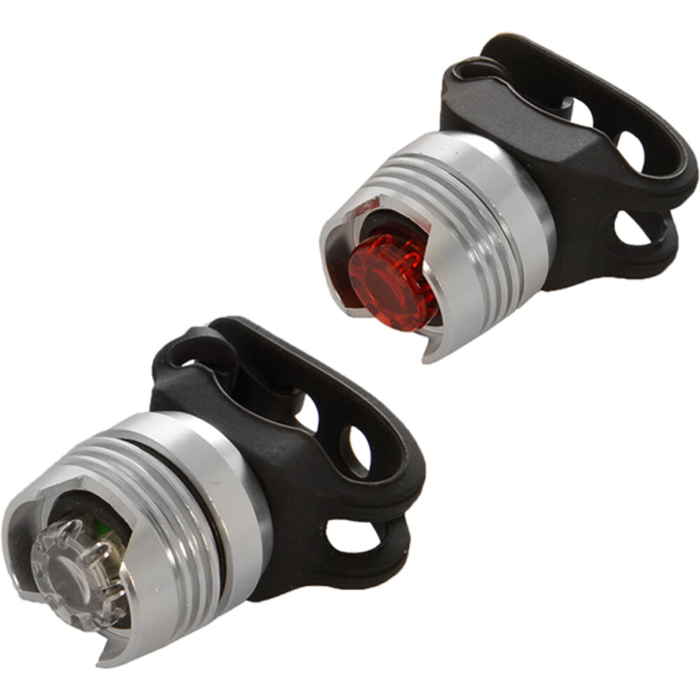 Luz brightspot set luces plata led kit luces bicicleta Plata (UNICA)