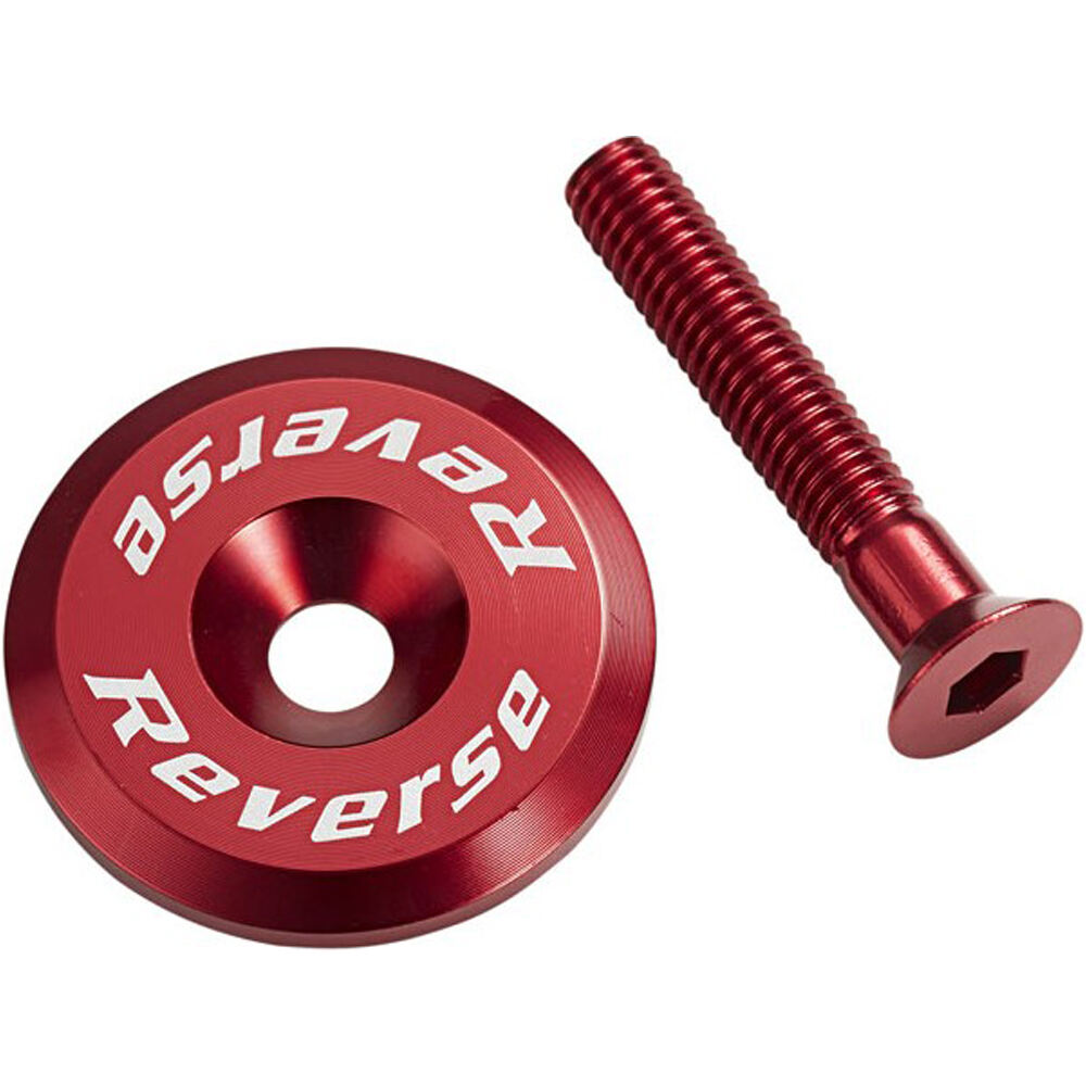 Ahead cap with screw dirección bicicleta Rojo (UNICA)