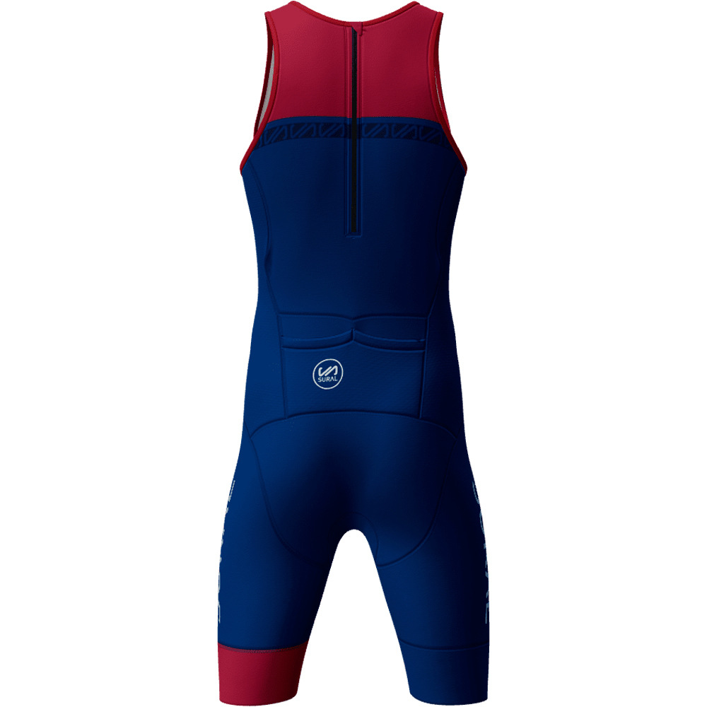 Sural buzo ciclismo hombre Mono Triatln Sin Mangas Cremallera Espalda TAURUS vista trasera