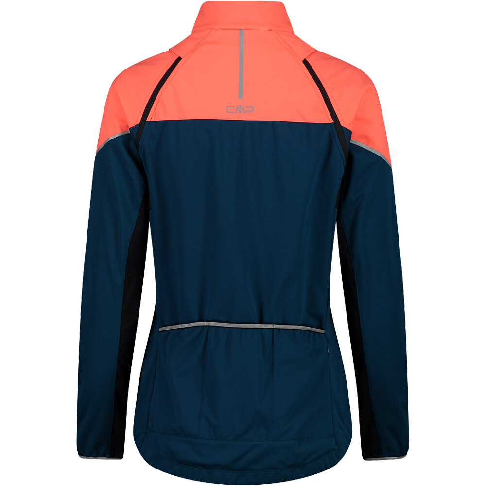 Cmp cortavientos ciclismo mujer WOMAN JACKET WITH DETACHABLE SLEEVES vista trasera