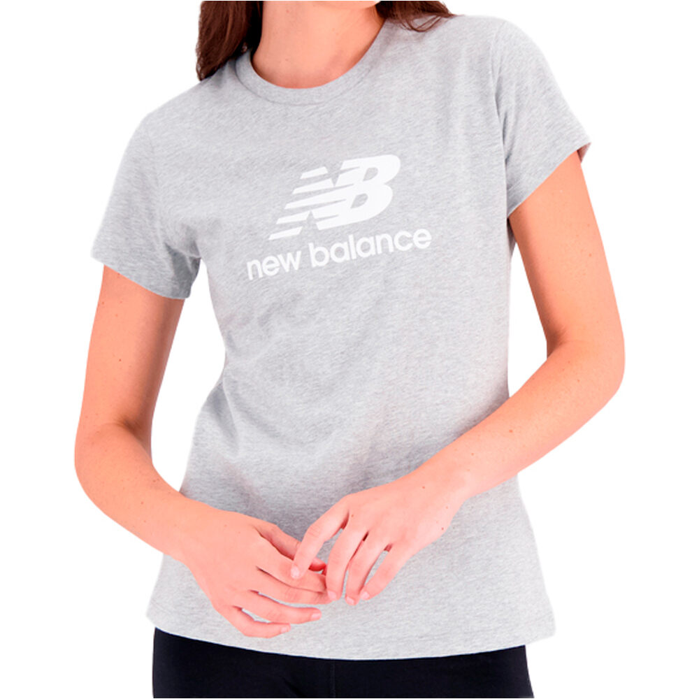 New Balance camiseta manga corta mujer Stacked Logo T-Shirt vista frontal