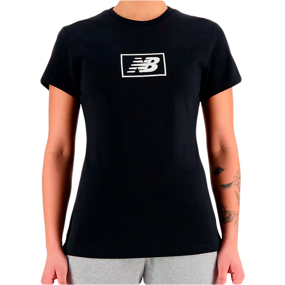 New Balance camiseta manga corta mujer Cotton Jersey Athletic Fit T-Shirt vista frontal