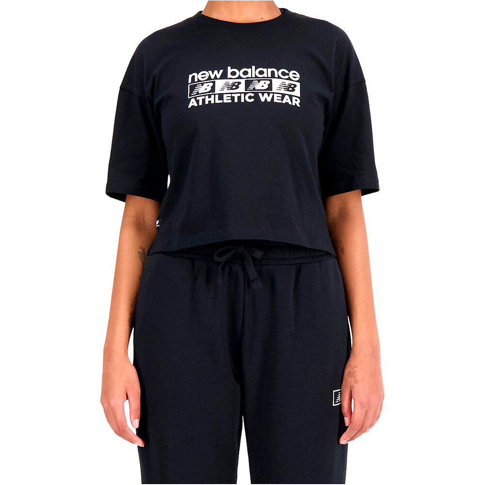 New Balance camiseta manga corta mujer Cotton Jersey Boxy T-Shirt vista frontal