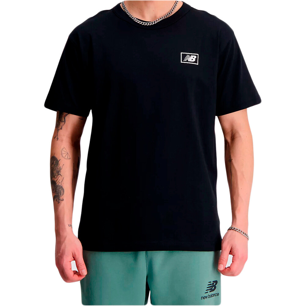 Essentials graphic camiseta manga corta hombre Negro (L)