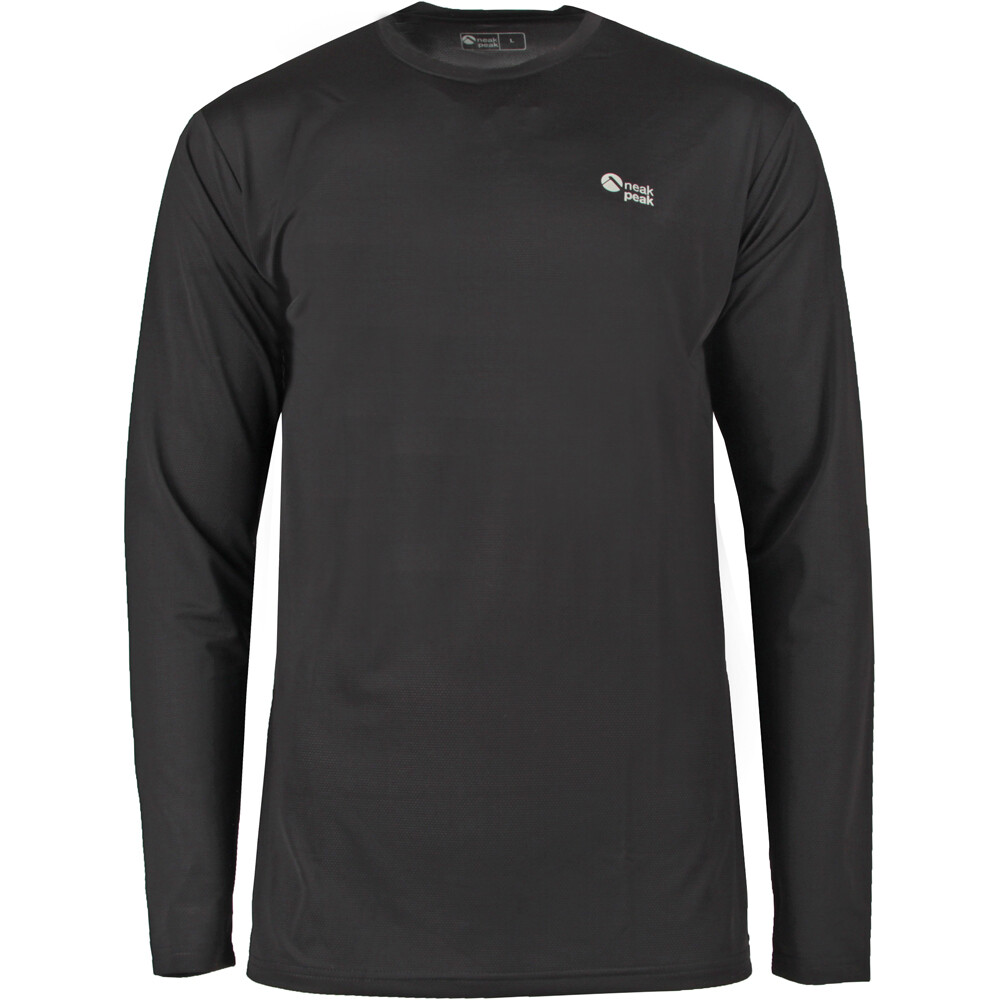 Polpo camiseta montaña manga larga hombre Negro (XXL)