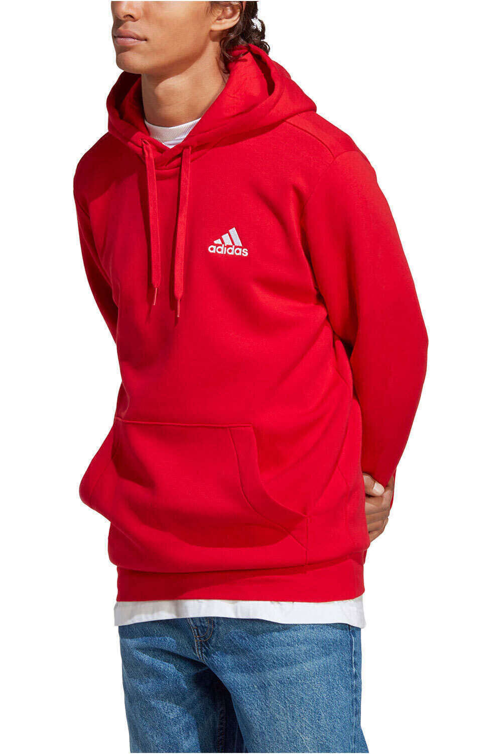 Essentials fleece sudadera hombre Rojo (L)