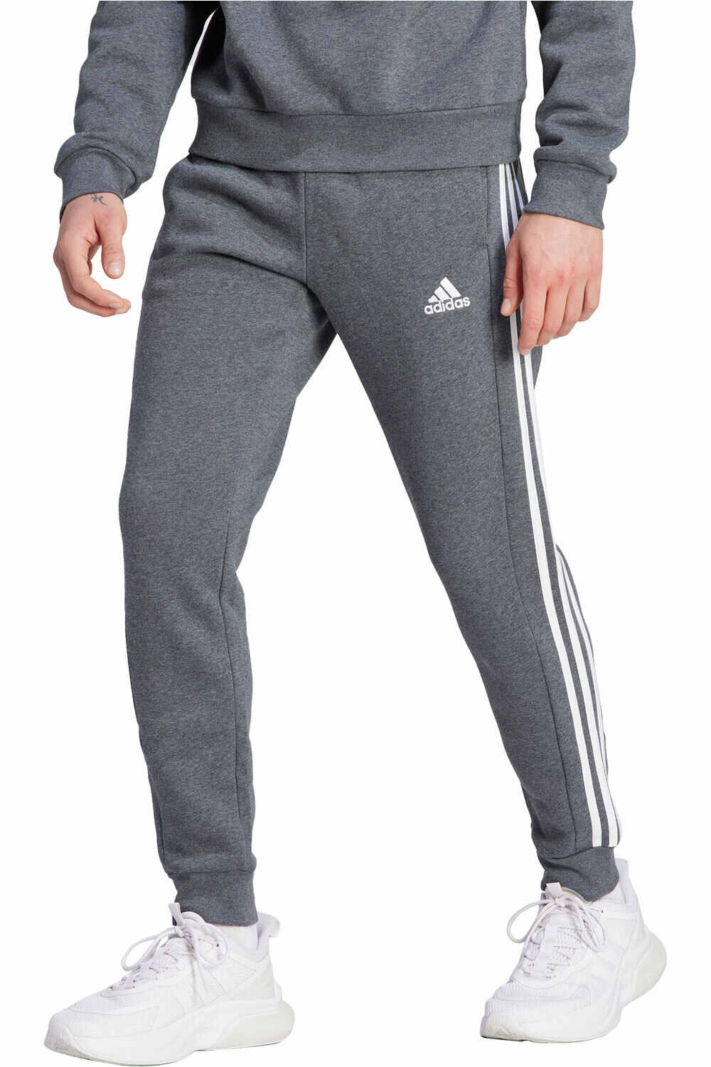 Essentials 3 stripes pantalón hombre Gris (XL)