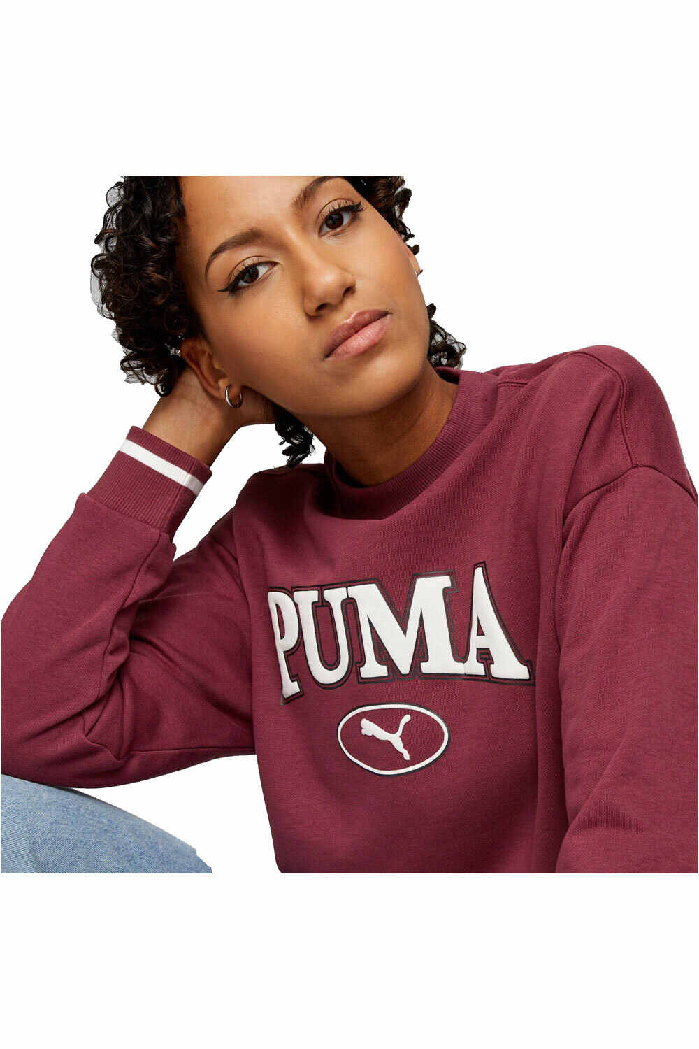 Puma sudadera mujer SQUAD Crew FL vista detalle