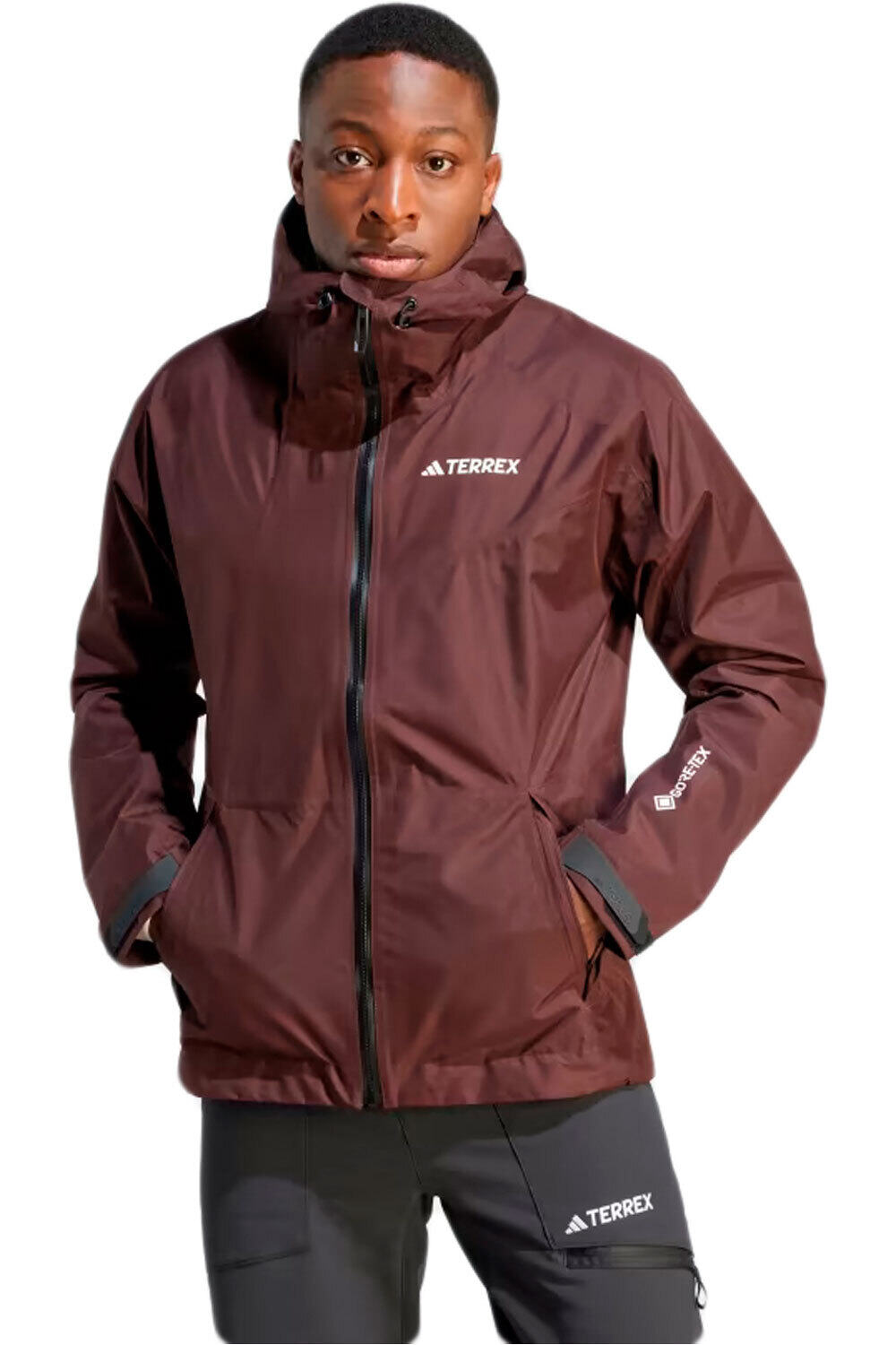Terrex xperior gore-tex paclite chaqueta impermeable hombre Granate (XL)