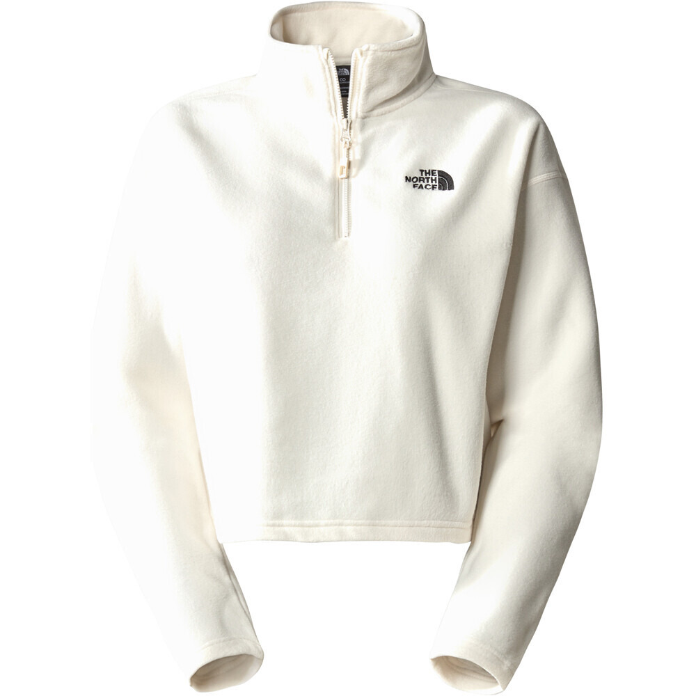 The North Face forro polar mujer W 100 GLACIER CROPPED 1/4 ZIP vista frontal