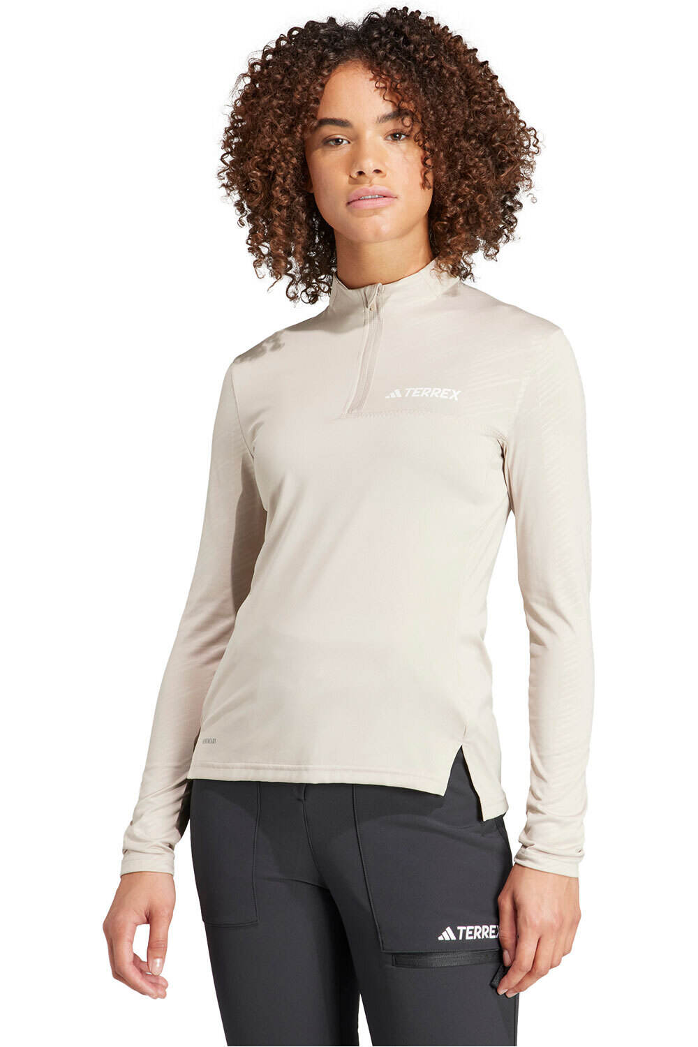 adidas forro polar mujer W MT Half Zi LS vista frontal