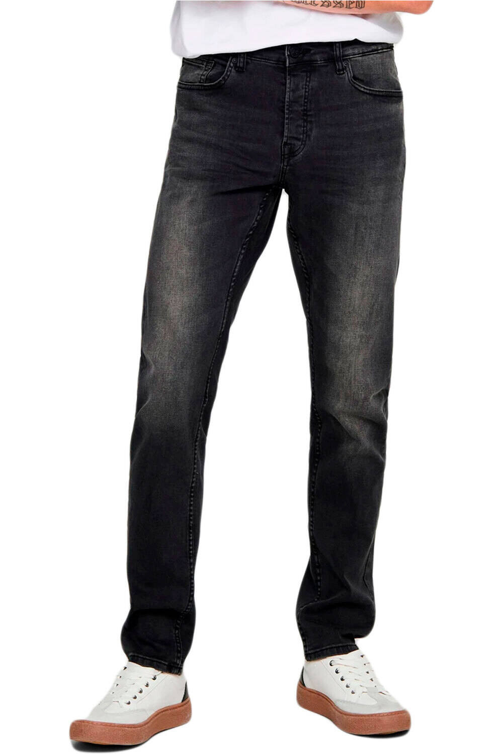 Only&Sons pantalón hombre ONSLOOM BLACK WASHED DCC 0447 NOOS vista frontal