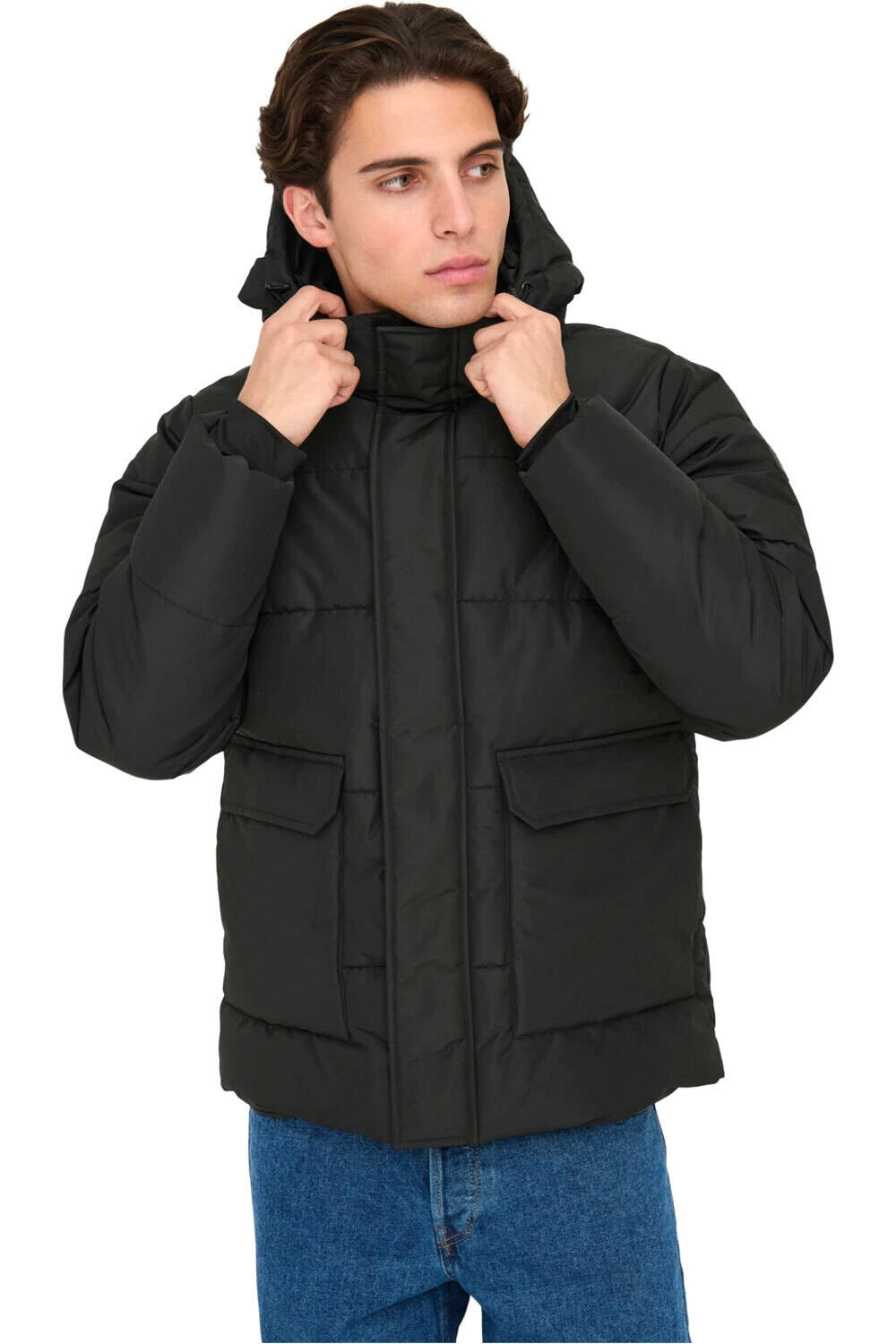 Only&Sons chaquetas hombre ONSCARL QUILTED JACKET OTW vista frontal