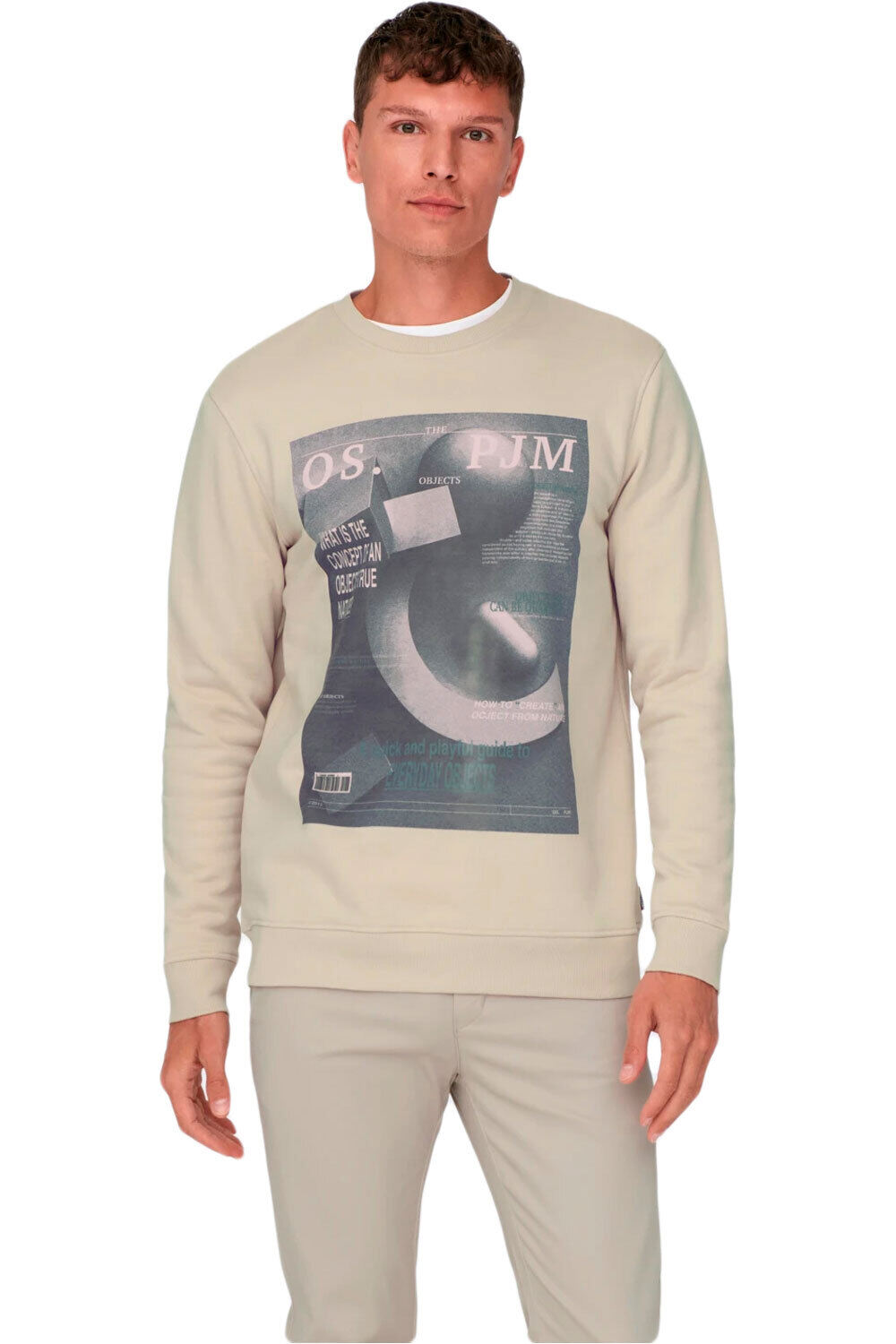 Sons; onstodd reg photoprint sudadera hombre Gris (XL)