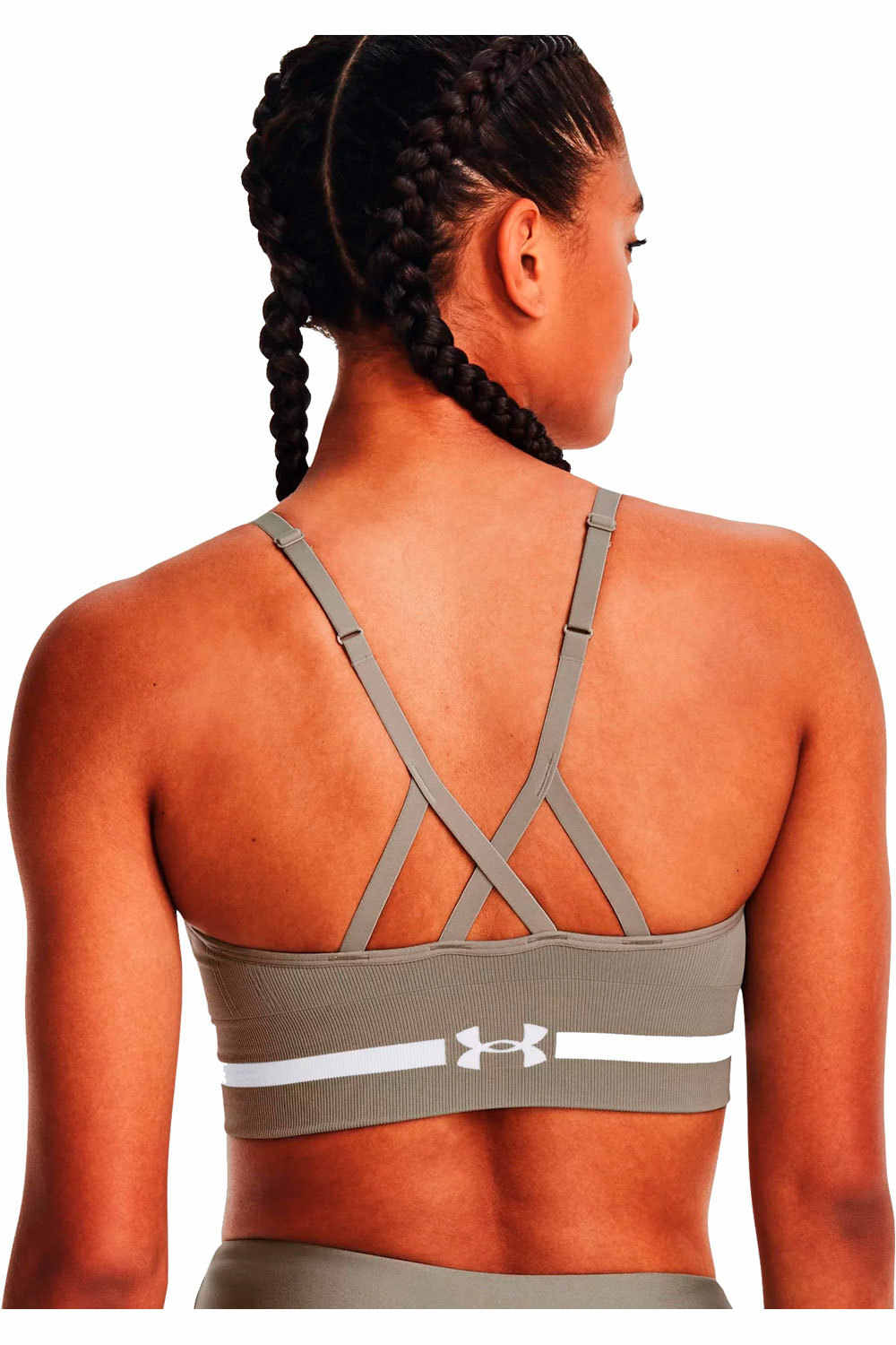 Under Armour jersey mujer UA Seamless Low Long Bra vista trasera