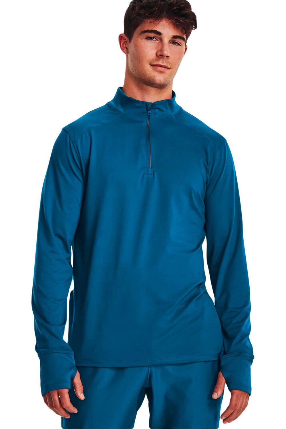 Qualifier 1/4 zip camiseta técnica manga larga hombre Gris (XL)