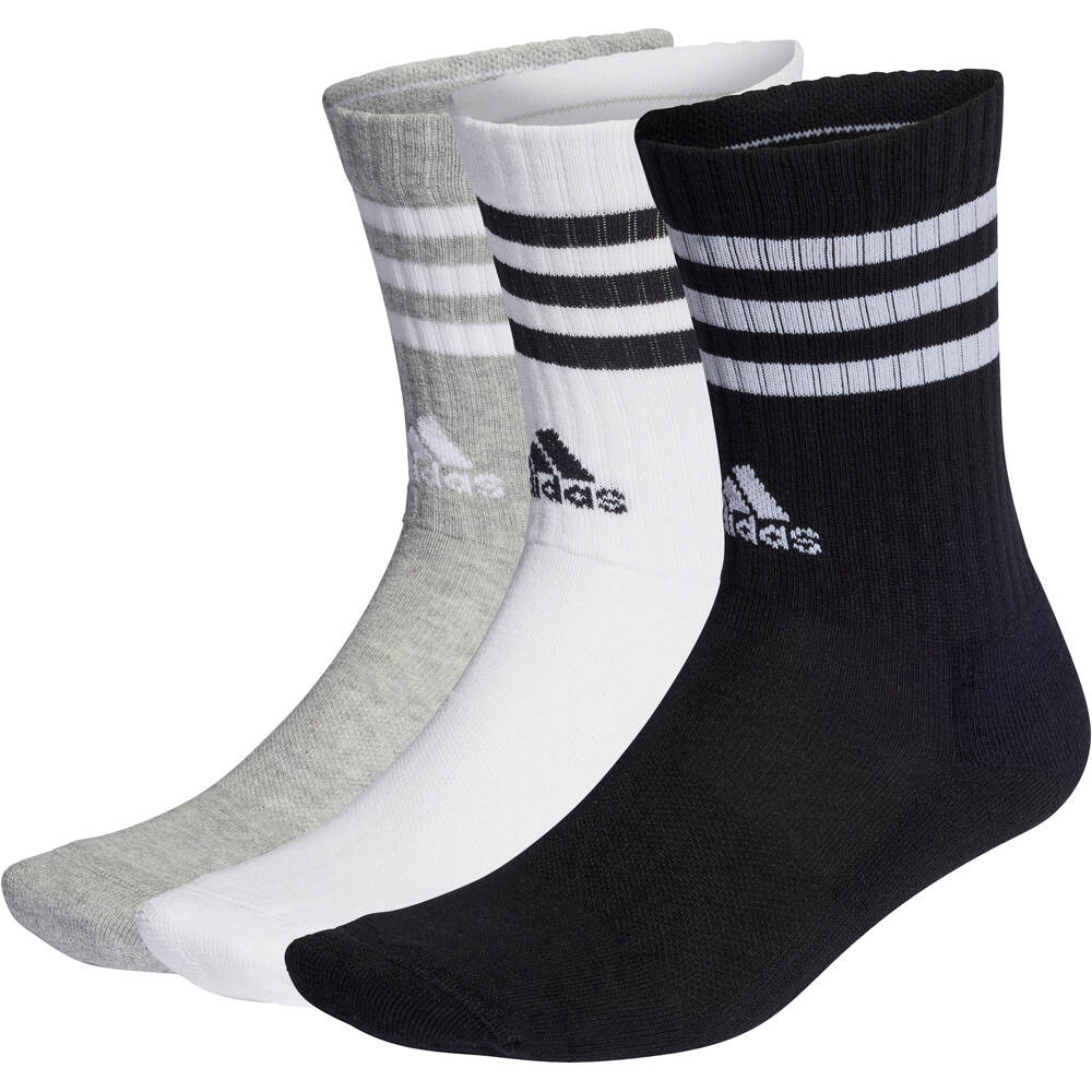 Adidas cushioned 3 bandas 3 pares calcetines deportivos