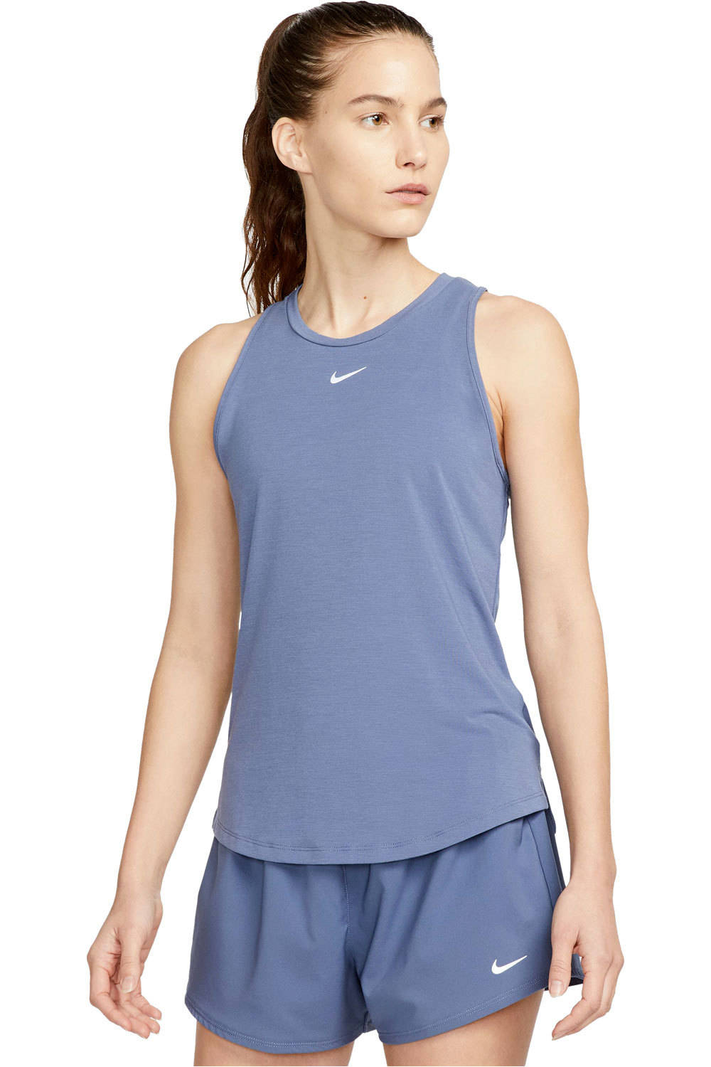 Nike Dri-fit One Luxe azul camisetas tirantes fitness mujer