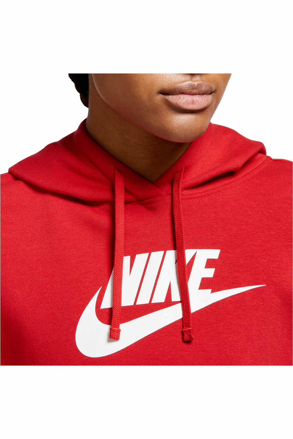 Nike sudadera mujer W NSW CLUB FLC GX CROP HDY vista detalle