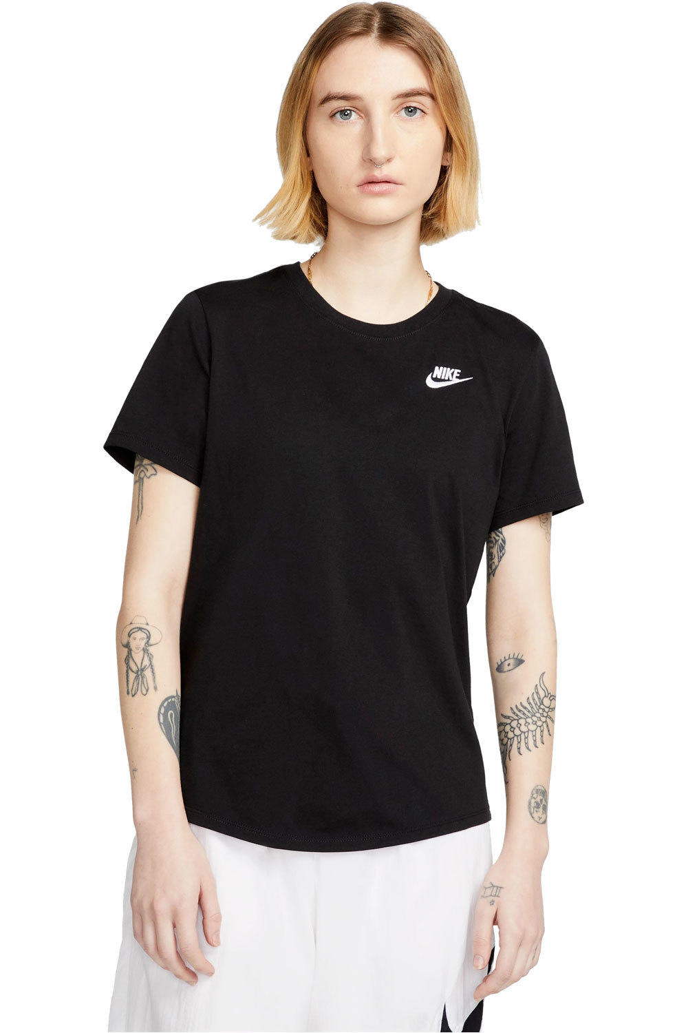 Sportswear club camiseta manga corta mujer Negro (M)