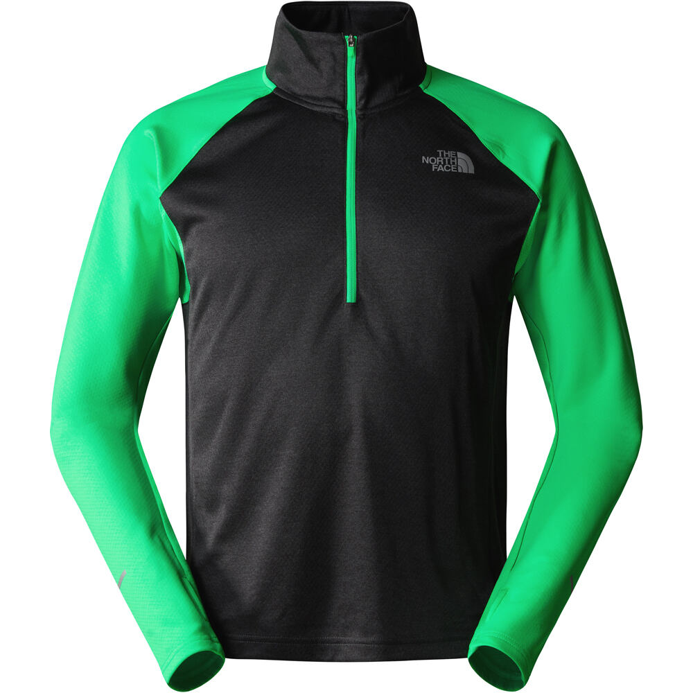 The North Face camisetas trail running manga larga hombre M 1-4 ZIP RUN FLEECE vista frontal