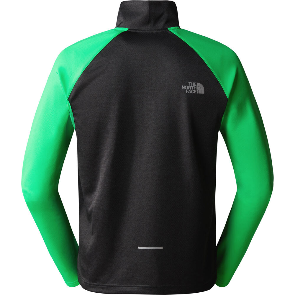 The North Face camisetas trail running manga larga hombre M 1-4 ZIP RUN FLEECE vista trasera