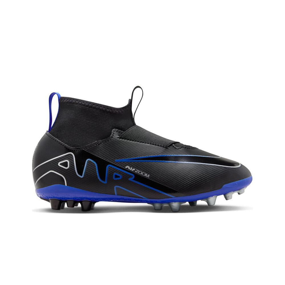 Nike botas de futbol niño cesped artificial JR MERCURIAL ZOOM SUPERFLY 9 ACADEMY AG NE lateral exterior